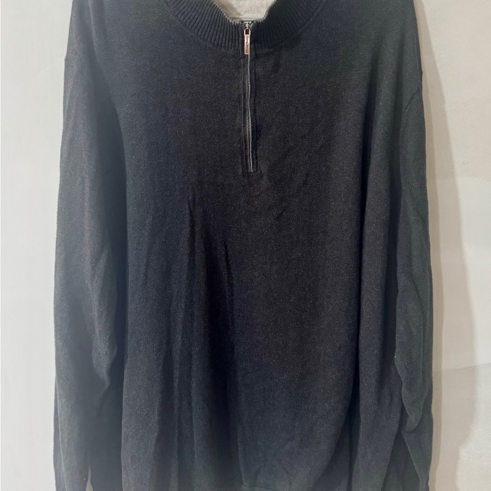 Tommy Bahama Black Qurter Zip Sweater